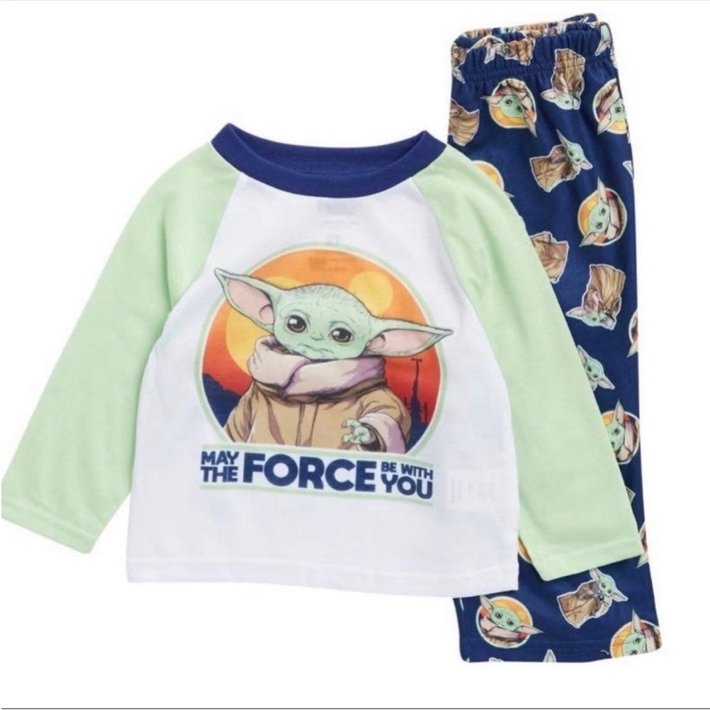 New AME Star Wars Mandalorian Long Sleeve Top and Pants Pajama Set Size 2T